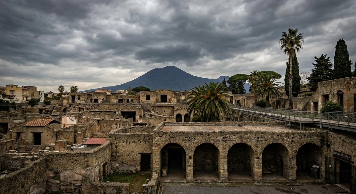 Billet combiné Herculanum et Vésuve